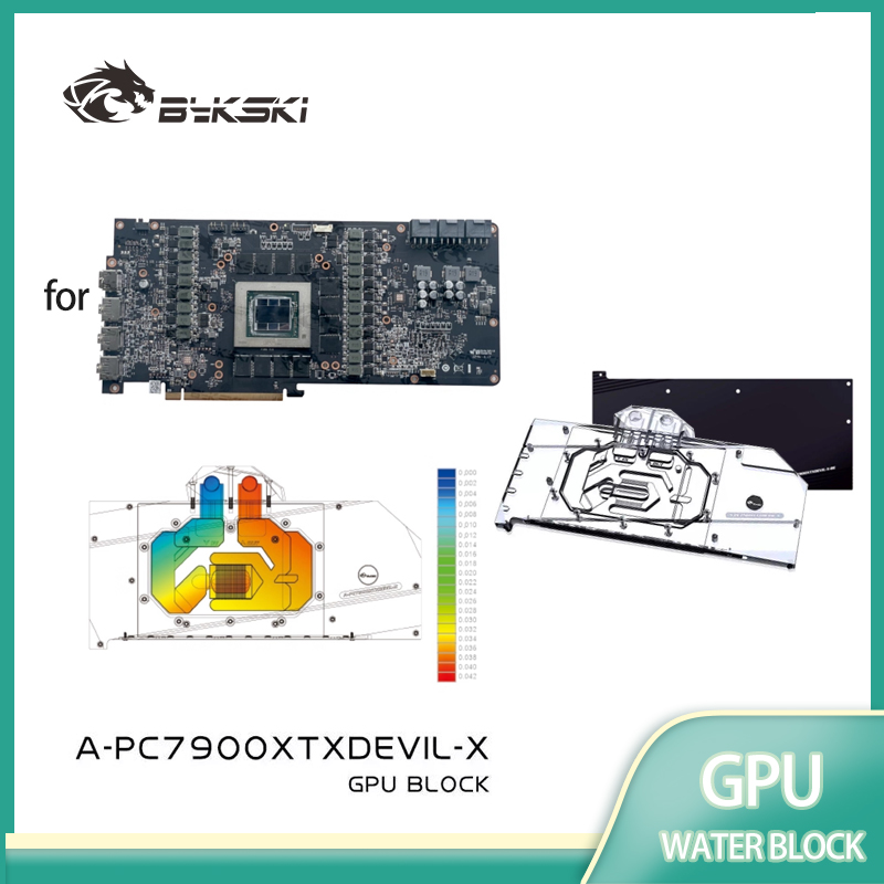 Rx 7900 Xtx 24Gb Video Card - Водяной блок графического процессора Bykski A-PC7900XTXDEVIL-X