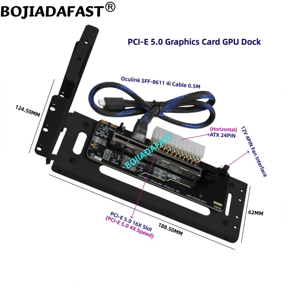 Oculink Egpu Dock Graphics Card - PCI-E 5.0 X4 OCuLink внешняя видеокарта
